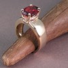 Garnets and Gold in Custom Ring