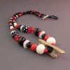 Photo of Red and Black Trade Bead Necklace with Harpoon Head Pendant
